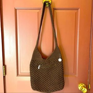 The Sak Brown Knit Shoulder Bag